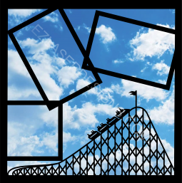 Amusement Park Roller Coaster Art